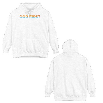 Discover God First then running Double Sided Hoodies