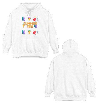 Discover Beach Vibes - Summer Design (Pattern) Double Sided Hoodies