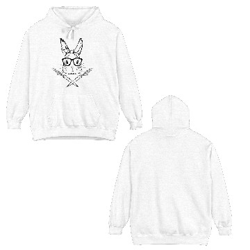 Discover Jolly Roger Easter Bunny with Carrot Cross Bones Double Sided Hoodies