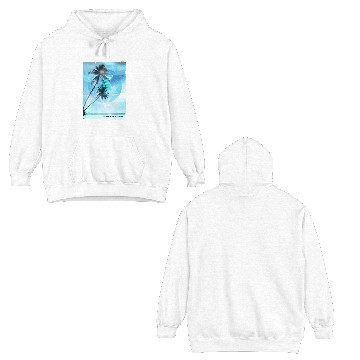 Discover Artistic Saint Martin Palm Tree Vacation Double Sided Hoodies