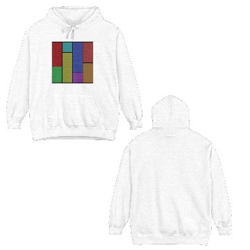 Discover Abstract modern art color combination in geometry Double Sided Hoodies