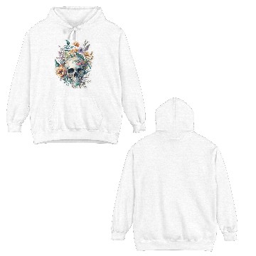 Discover Botanical Skull Design Double Sided Hoodies