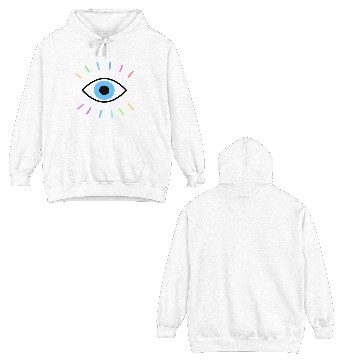 Discover Evil Eye With Rainbow Lashes Double Sided Hoodies