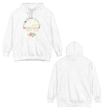Discover Floral Mama Bear With 2 Cubs Double Sided Hoodies