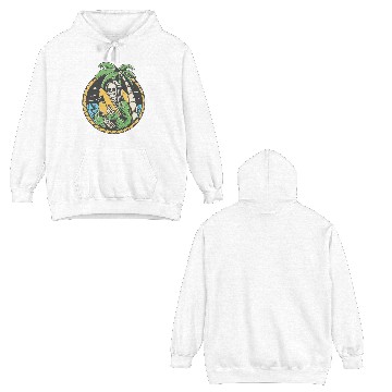 Discover MONALISA SKULL IN THE BEACH Double Sided Hoodies