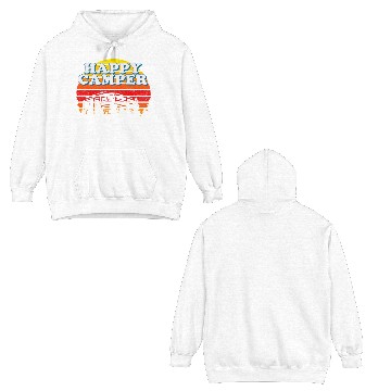 Discover Happy Camper Funny Camping Lover Double Sided Hoodies