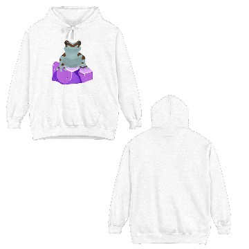 Discover Frog Crystal Amethyst Gemstone For Toad Owners Double Sided Hoodies