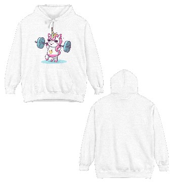 Discover Unicorn Weighlifting Double Sided Hoodies