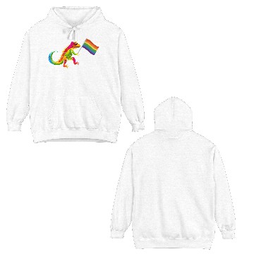 Discover Gay Pride Gecko Double Sided Hoodies