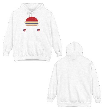 Discover Retro Sunset Icon for Daughter Double Sided Hoodies