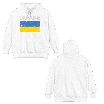 Discover Ukraine Ukrainian Flag Pride Double Sided Hoodies