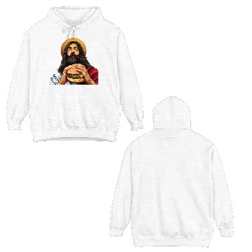 Discover Cheeseburger with Jesus Double Sided Hoodies