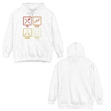 Discover Drummer Daily Routine Double Sided Hoodies