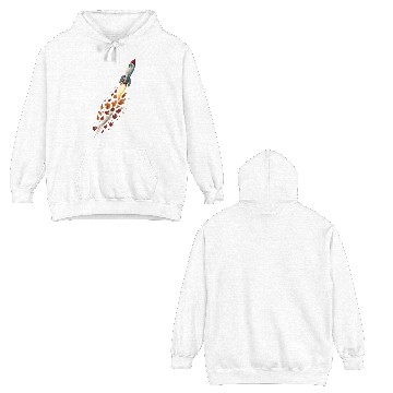 Discover Autumn rocket - leaf-driven flight Double Sided Hoodies