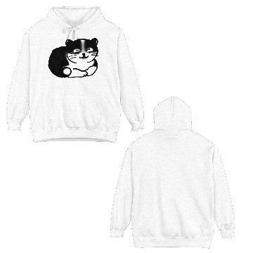 Discover Black And White Cat Double Sided Hoodies