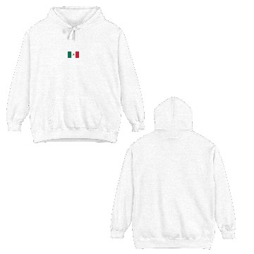 Discover Guadalajara Meco Flag White Text Double Sided Hoodies