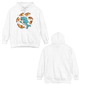 Discover Pizza dolphin Double Sided Hoodies