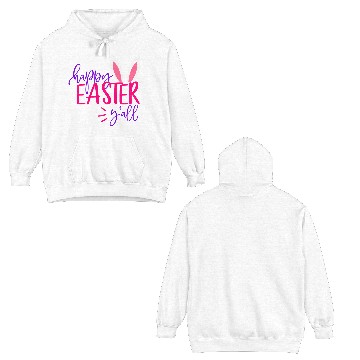 Discover Happy Easter Y all Double Sided Hoodies