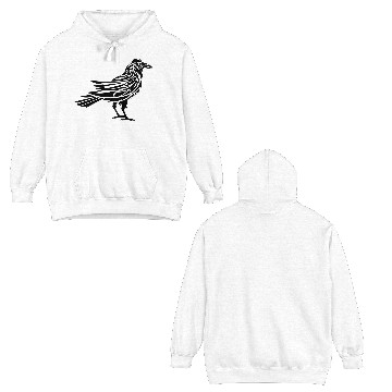 Discover Tribal Raven BLACK Double Sided Hoodies