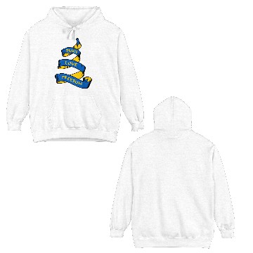 Discover Curl banner with text Ukraine Double Sided Hoodies