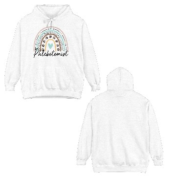 Discover Phlebotomist Life Rainbow Leopard Print Face Double Sided Hoodies