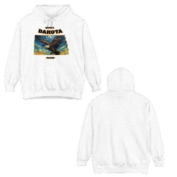 Discover North Dakota - Eagle Double Sided Hoodies