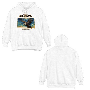 Discover South Dakota - Eagle Double Sided Hoodies