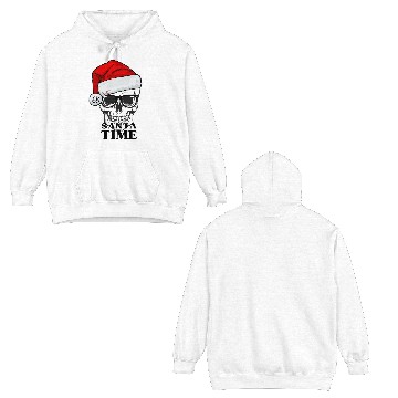 Discover Santa time skull Double Sided Hoodies