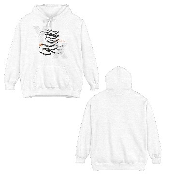 Discover YZX lettering graphic Double Sided Hoodies