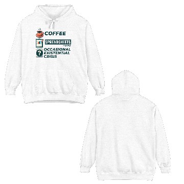 Discover Accountant Bookkeeping Coffee Spreadsheets Funny Double Sided Hoodies