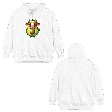 Discover Avocado cow Double Sided Hoodies