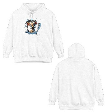Discover 3D Peeking Santas Reindeer Double Sided Hoodies