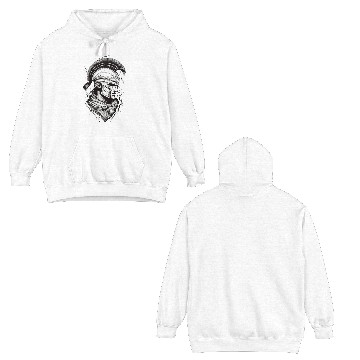 Discover Futuristic Warrior Portrait Design Double Sided Hoodies
