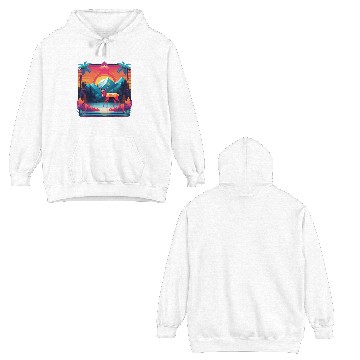 Discover Palm Pixels Paradise Double Sided Hoodies