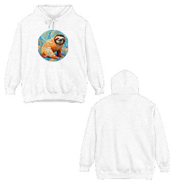 Discover Mosaic Mandala Sloth Double Sided Hoodies