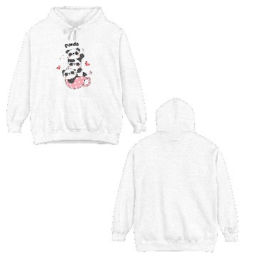 Discover Bear And Panda Couple Classic Double Sided Hoodies