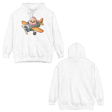Discover Easter Egg Airplane Pilot Design Double Sided Hoodies