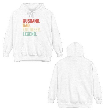 Discover Husband Dad Engineer Legend Double Sided Hoodies