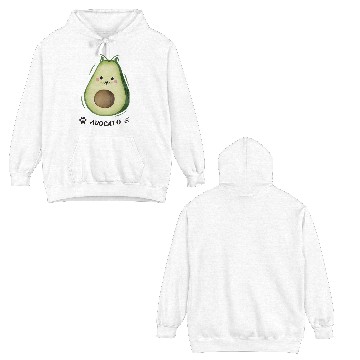 Discover Avocado Cat Double Sided Hoodies