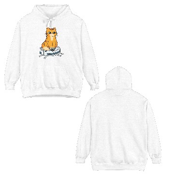 Discover Robot Vacuum Cleaner Cat Robot Double Sided Hoodies