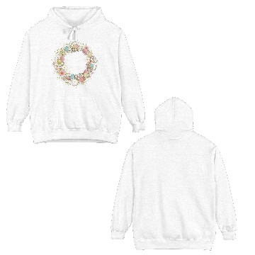 Discover pastel-colored Easter eggs, flowers and gypsophila Double Sided Hoodies