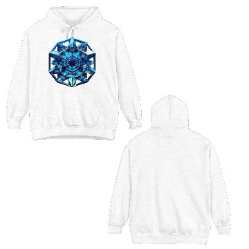 Discover Sapphire Abstract Crystal Double Sided Hoodies