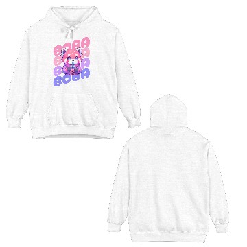 Discover BOBA Cute Red Panda Double Sided Hoodies
