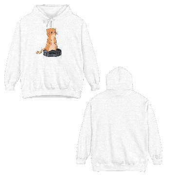 Discover Cat With Robot Vacuum Cleaner Double Sided Hoodies