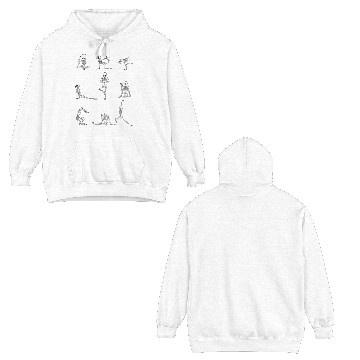 Discover Yoga Skeleton Fan Double Sided Hoodies