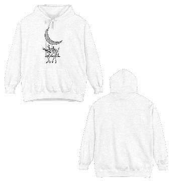 Discover Skeletons Couple Guitar Moon Double Sided Hoodies