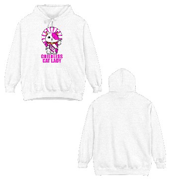 Discover Childless Cat Lady Double Sided Hoodies