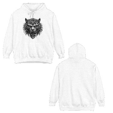 Discover vector illustration tiger demon Double Sided Hoodies