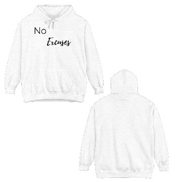 Discover No Excuses Black Double Sided Hoodies