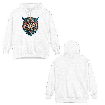 Discover Owl Neo Traditional Double Sided Hoodies
